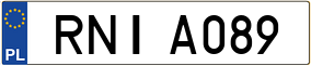 Trailer License Plate